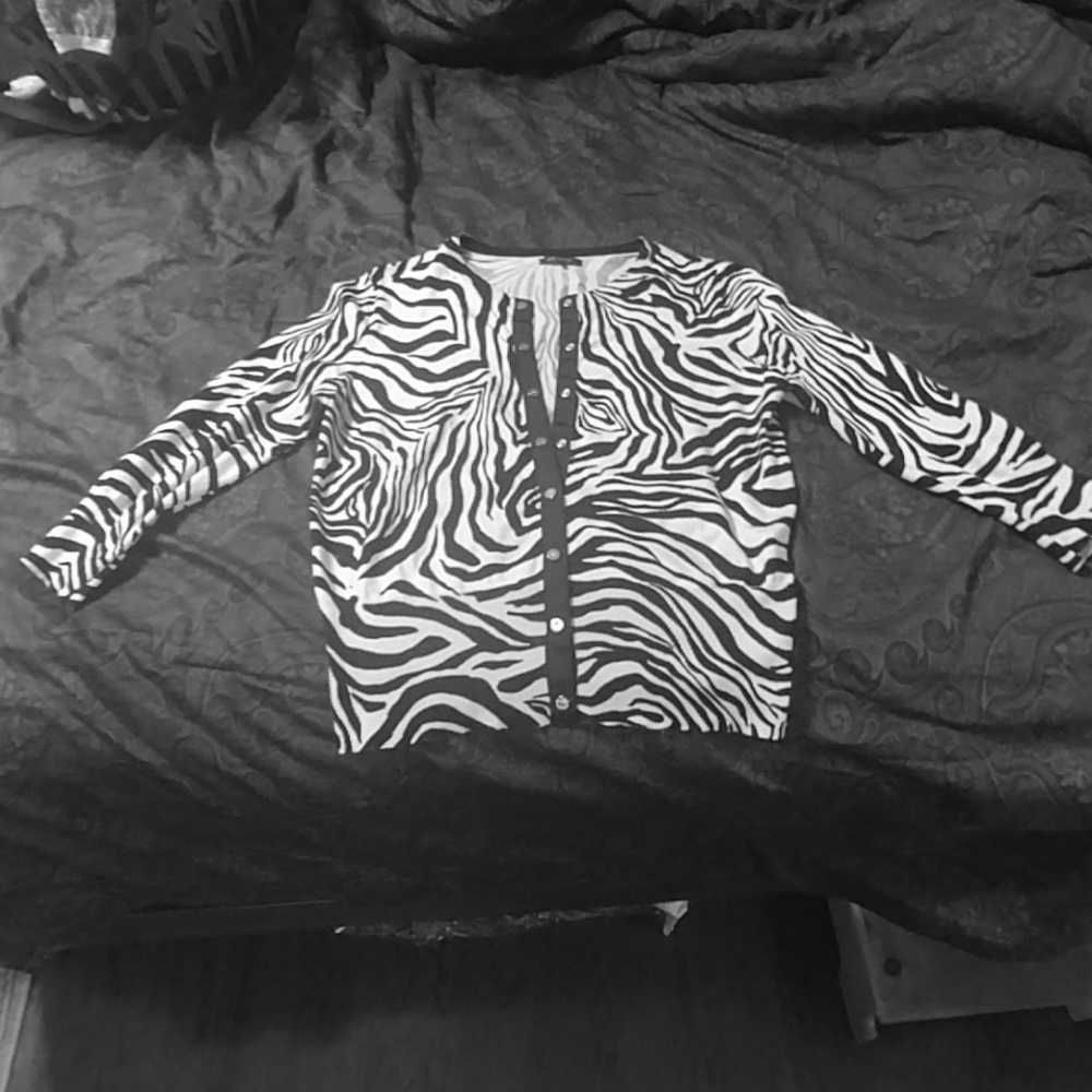 Anne Klein Zebra print top